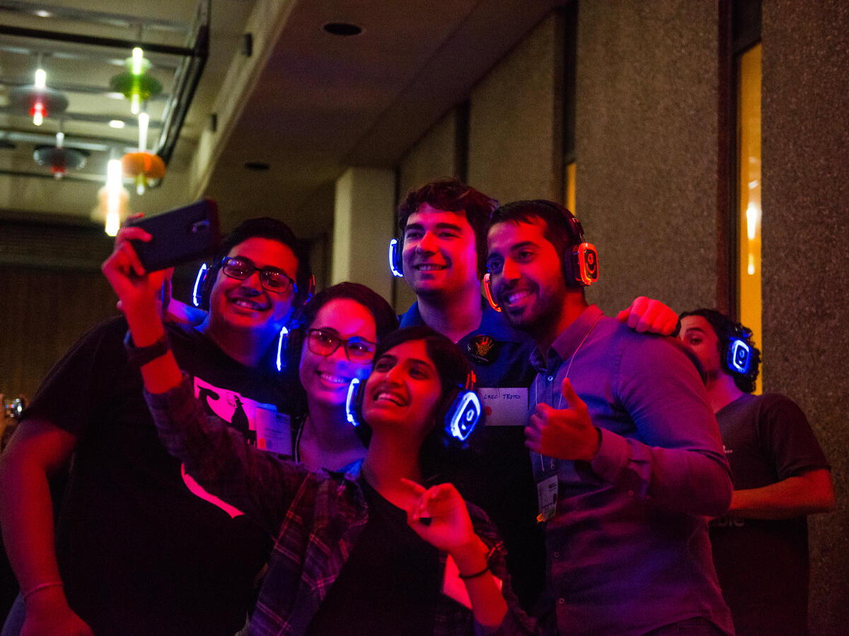 students taking a selfie